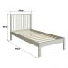 Cama de Solteiro de Madeira Maciça para Colchão 88x188cm Multimóveis CR35277 - Verde Frost
