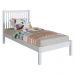 Cama de Solteiro de Madeira Maciça para Colchão 88x188cm Multimóveis CR35277 Branco