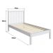 Cama de Solteiro de Madeira Maciça para Colchão 88x188cm Multimóveis CR35277 Branco