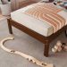 Cama de Solteiro de Madeira Maciça para Colchão 88x188cm Multimóveis CR35277 Walnut