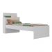 Cama de Solteiro para Colchão 188 x 78cm com Baú Embutido Multimóveis MP4229 Branco