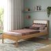 Cama de Solteiro para Colchão 88 x 188 cm Multimóveis CR35253 Amêndoa/Branco