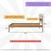 Cama de Solteiro para Colchão 88 x 188 cm Multimóveis CR35253 Amêndoa/Branco