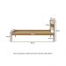 Cama de Solteiro para Colchão 88 x 188 cm Multimóveis CR35253 Amêndoa/Branco