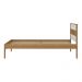 Cama de Solteiro para Colchão 88 x 188 cm Multimóveis CR35253 Amêndoa/Branco