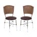 Conjunto 2 Cadeiras de Jantar com Assento Estofado Multimóveis CR50131 Marrom