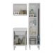Conjunto Armários de Lavanderia com Gabinete e Tanque 45L Multimóveis CR30041 Branco