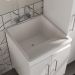 Conjunto Armários de Lavanderia com Gabinete e Tanque 45L Multimóveis CR30041 Branco