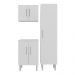 Conjunto Armários de Lavanderia com Gabinete e Tanque 45L Multimóveis CR30041 Branco