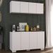 Conjunto Cantinho do Café Armário e Aparador 4 portas Multimóveis MP1085 Branco