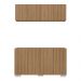 Conjunto Cantinho do Café Armário e Aparador 4 portas Multimóveis MP1085 Rustic/Branco