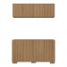 Conjunto Cantinho do Café Armário e Aparador 4 portas Multimóveis MP1085 Rustic/Natural