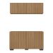 Conjunto Cantinho do Café Armário e Aparador 4 portas Multimóveis MP1085 Rustic/Preto