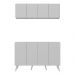 Conjunto Cantinho do Café Retrô Armário e Aparador 4 portas Multimóveis MP1084 Branco