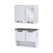 Conjunto Gabinete de Banheiro com Espelheira Suspenso 70,5cm Multimóveis CR10144 Branco