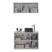 Conjunto Gabinete de Banheiro e Armário Aéreo 3 Portas Multimóveis MP5048 Branco