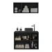 Conjunto Gabinete de Banheiro e Armário Aéreo 3 Portas Multimóveis MP5048 Preto