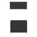 Conjunto Gabinete de Banheiro e Armário Aéreo 3 Portas Retrô Multimóveis MP5055 Preto/Branco