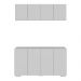 Conjunto Lavanderia Multiuso Armário Aéreo e Balcão 4 Portas Multimóveis MP5054 Branco