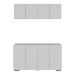 Conjunto Lavanderia Multiuso Armário Aéreo e Balcão 4 Portas Multimóveis MP5054 Branco/Natural