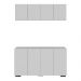 Conjunto Lavanderia Multiuso Armário Aéreo e Balcão 4 Portas Multimóveis MP5054 Branco/Preto