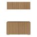 Conjunto Lavanderia Multiuso Armário Aéreo e Balcão 4 Portas Multimóveis MP5054 Rustic/Branco