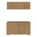 Conjunto Lavanderia Multiuso Armário Aéreo e Balcão 4 Portas Multimóveis MP5054 Rustic/Natural