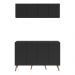 Conjunto Lavanderia Retrô Multiuso Armário Aéreo e Balcão 4 Portas Multimóveis MP5053 Preto/Natural