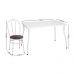 Conjunto Mesa de Jantar 115cm com 6 Cadeiras Multimóveis CR50136 Branco/Marrom