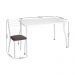 Conjunto Mesa de Jantar 115cm com 6 Cadeiras Multimóveis CR50137 Branco/Marrom