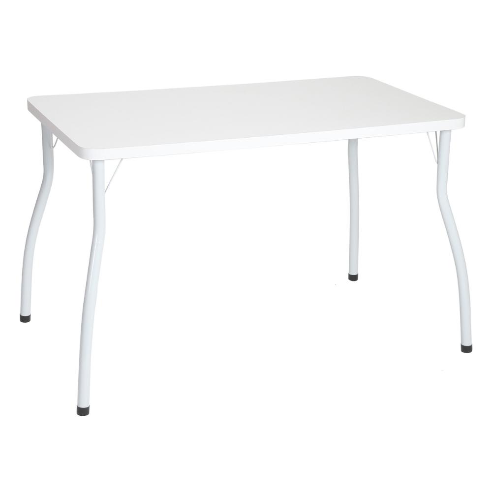 Conjunto Mesa de Jantar 115cm com 6 Cadeiras Multimóveis CR50137 Branco/Marrom