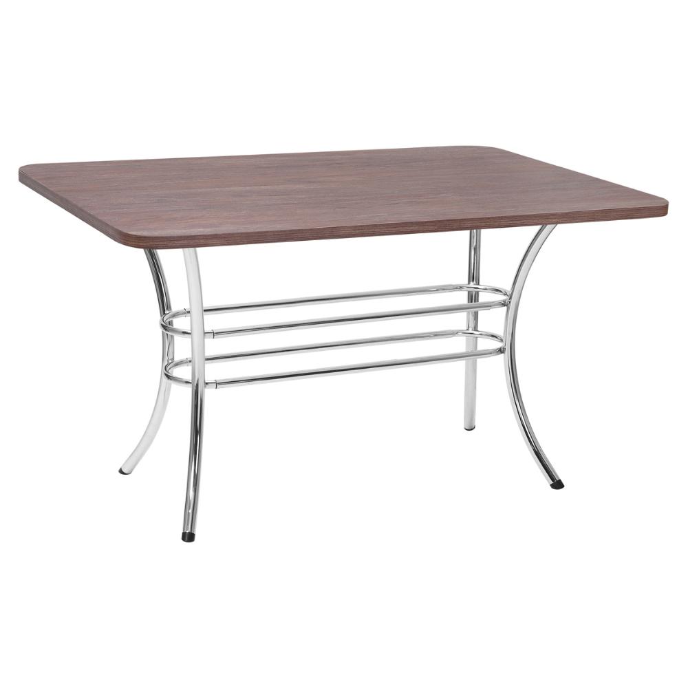 Conjunto Mesa de Jantar 137cm com 6 Cadeiras Multimóveis CR50139 Nogueira/Marrom