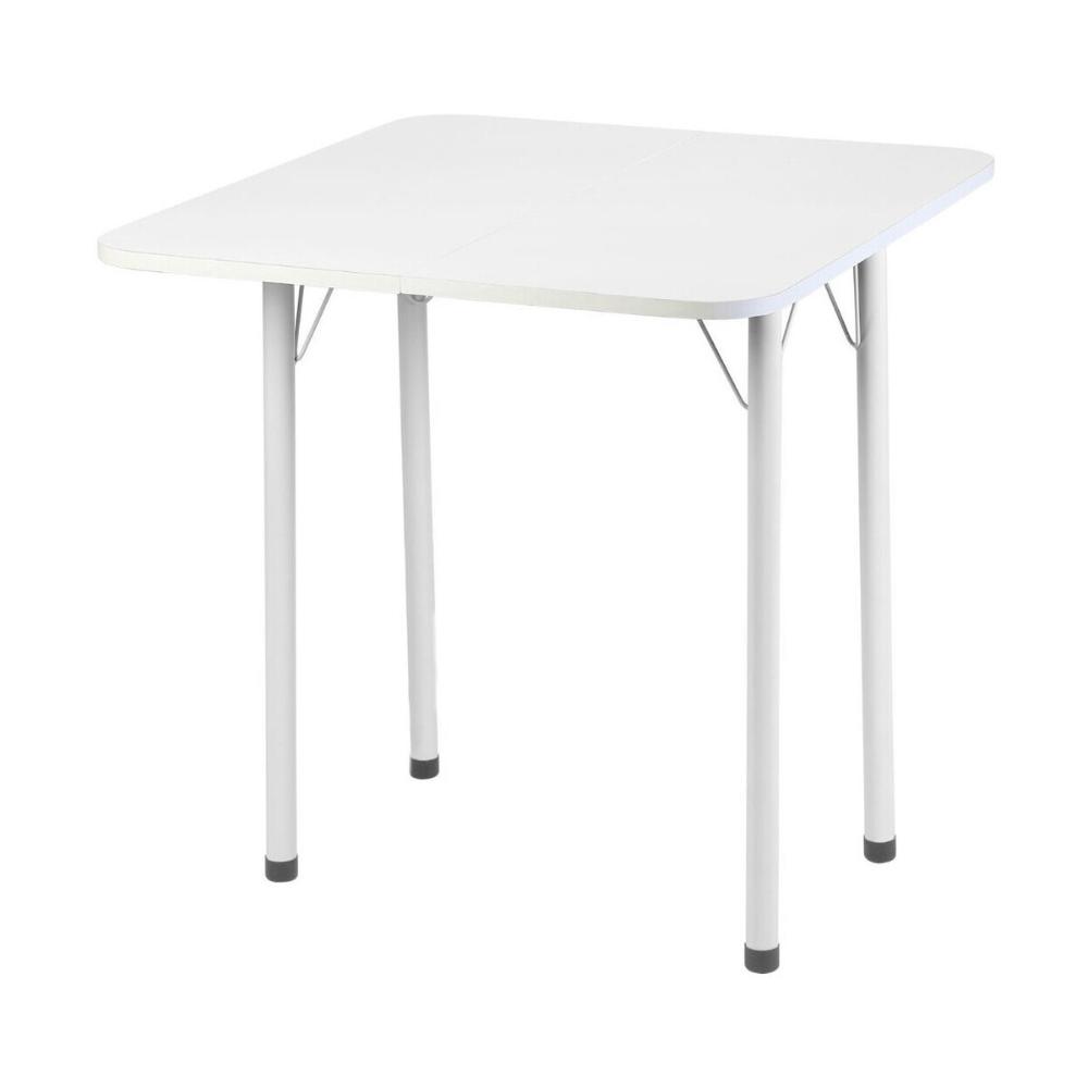 Conjunto Mesa de Jantar Dobrável 65,5cm com 4 Banquetas Multimóveis CR50141 Branco/Preto