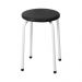 Conjunto Mesa de Jantar Dobrável 65,5cm com 4 Banquetas Multimóveis CR50141 Branco/Preto