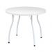 Conjunto Mesa de Jantar Redonda 90cm com 4 Cadeiras Multimóveis CR50135 Branco/Marrom