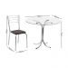 Conjunto Mesa de Jantar Redonda com Vidro 80cm com 4 Cadeiras Multimóveis CR50138 Marrom