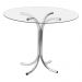 Conjunto Mesa de Jantar Redonda com Vidro 80cm com 4 Cadeiras Multimóveis CR50138 Marrom