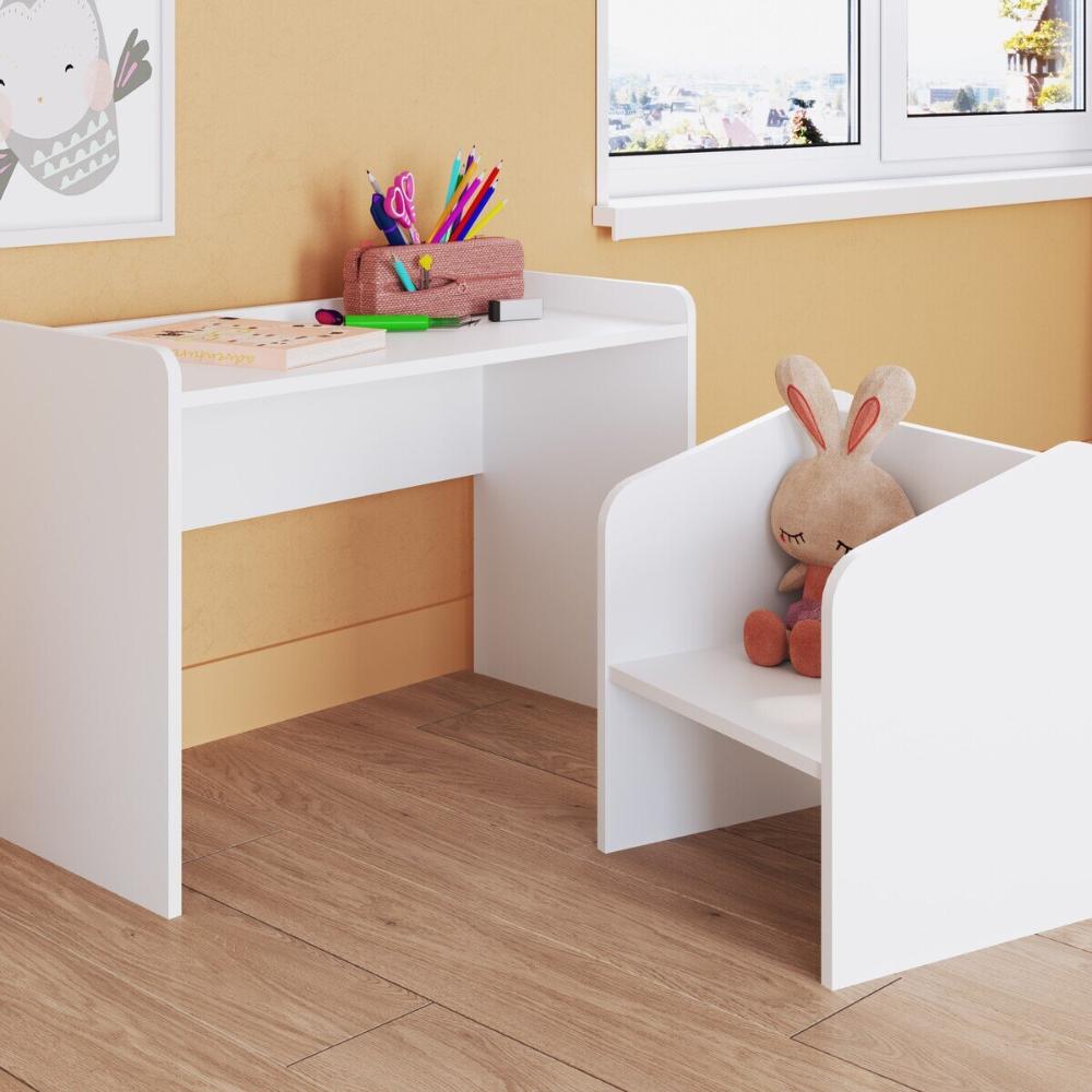 Conjunto Mesa e Cadeira Infantil Multimóveis CR40122 Branco