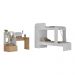 Conjunto Quarto Beliche com Escrivaninha Multimóveis MP4125 Branco/Rustic