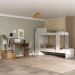Conjunto Quarto Beliche com Escrivaninha Multimóveis MP4125 Branco/Rustic
