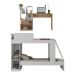 Conjunto Quarto Beliche com Escrivaninha Multimóveis MP4125 Branco/Rustic