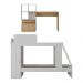Conjunto Quarto Beliche com Escrivaninha Multimóveis MP4125 Branco/Rustic