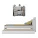 Conjunto Quarto Bicama com Baú e Balcão 2 Portas Multimóveis MP4117 Branco