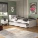 Conjunto Quarto Bicama com Baú e Mesa de Cabeceira Retrô Multimóveis MP4120 Branco