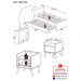 Conjunto Quarto Bicama com Baú e Mesa de Cabeceira Retrô Multimóveis MP4120 Branco