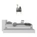 Conjunto Quarto Bicama com Baú e Mesa de Cabeceira Retrô Multimóveis MP4120 Branco