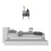 Conjunto Quarto Bicama com Baú e Mesa de Cabeceira Retrô Multimóveis MP4120 Branco/Natural