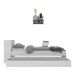 Conjunto Quarto Bicama com Baú e Mesa de Cabeceira Suspensa Multimóveis MP4119 Branco