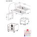 Conjunto Quarto Bicama com Baú e Mesa de Cabeceira com Rodízios Multimóveis MP4121 Branco