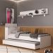 Conjunto Quarto Bicama com Baú e Prateleira 175cm Multimóveis MP4118 Branco